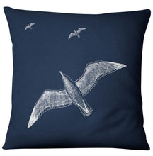 将图片加载到图库查看器,Navigation Navy Blue Nautical Shell Starfish Linen Pillow Cover Blue Anchor Navigation Anchor Sailboat Pillowcase Marine Cushion Cover Sofa Home Decorative Cushion Cover For Home