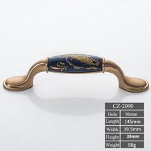 将图片加载到图库查看器,Navy Blue Ceramic Door Handles European Antique Furniture Handles Drawer Pulls Kitchen Cabinet Knobs And Handles Entry Door Handle With Door Lever For Right And Left Sided Doors