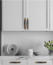 将图片加载到图库查看器,Navy Blue Ceramic Door Handles European Antique Furniture Handles Drawer Pulls Kitchen Cabinet Knobs And Handles Entry Door Handle With Door Lever For Right And Left Sided Doors