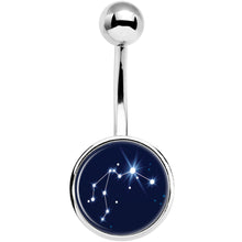 将图片加载到图库查看器,Zodiac Constellation Aquarius Belly Ring