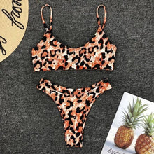 Load image into Gallery viewer, Neon Yellow Green Swimsuit Women Push Up Padded Micro Bikini Summer Beach Bathing Suit Beach Swimwear Women's Scoop Neck Cut Out Front Lace Up Back High Cut One Piece Swimsuit