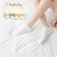 Load image into Gallery viewer, New 5pairs/lot Mixed Colors Ankle Socks Summer Sport Fashion Funny Underwear Women Breathable Soft Combed Out Of Pure Cotton Breathable Socks For Men And Women