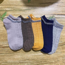 Load image into Gallery viewer, New 5pairs/lot Mixed Colors Ankle Socks Summer Sport Fashion Funny Underwear Women Breathable Soft Combed Out Of Pure Cotton Breathable Socks For Men And Women