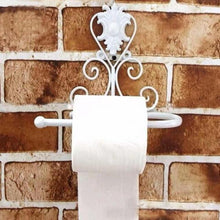 Load image into Gallery viewer, New Arrival Classic Bathroom accessories Vintage Iron Toilet Paper Towel Roll Holder Bathroom Wall Mount Rack Toilet Paper Roll Holder Cast Iron Wall Mounted Toilet Tissue Holder European Victorian Design
