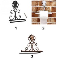 Load image into Gallery viewer, New Arrival Classic Bathroom accessories Vintage Iron Toilet Paper Towel Roll Holder Bathroom Wall Mount Rack Toilet Paper Roll Holder Cast Iron Wall Mounted Toilet Tissue Holder European Victorian Design