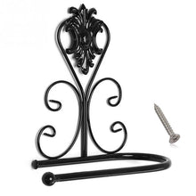 Load image into Gallery viewer, New Arrival Classic Bathroom accessories Vintage Iron Toilet Paper Towel Roll Holder Bathroom Wall Mount Rack Toilet Paper Roll Holder Cast Iron Wall Mounted Toilet Tissue Holder European Victorian Design