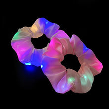 Load image into Gallery viewer, New Arrival Girls LED Luminous Scrunchies Hairband Ponytail Holder Headwear Elastic Hair Bands Solid Color Hair Accessories Ponytail Holder Accessories for Women And Girls