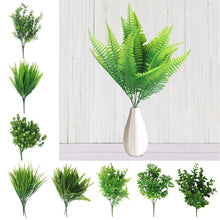 Load image into Gallery viewer, New Artificial Shrubs Boston Fern Grass Fake Green Bushes Indoor Outdoor UV Resistant Indoor Outside For Home Garden Porch Window Décor
