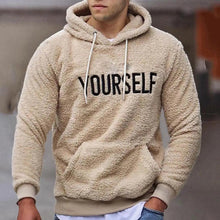 将图片加载到图库查看器,New Autumn And Winter Warm Men Wool Hooded Sweatshirts Letter Print Hooded Men's Embroidered Sweater Casual Hooded Long Sleeve Hipster Gym Long Sleeve Hoodies