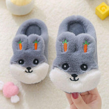 Load image into Gallery viewer, New Autumn Winter Children's Cotton Slippers Cute Home Warm Non-slip Baby Fur Slippers Fashion Home Soft Slippers Memory Foam Indoor Comfy Fuzzy Knitted Slip On Cotton Slippers