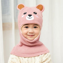 将图片加载到图库查看器,New Baby Girl Winter Hat Warm Bear Skellies Beanies Knitted Cap Kids Balaclava Mask Hats Gorgas Toddler Winter Hat, Baby Winter Hat, Fleece Lined Girls Boys Winter Hat Kids Winter Hat Scarf Earflap Hood Skull Caps