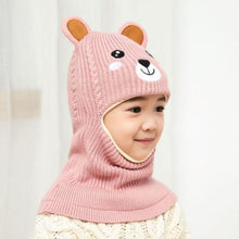 将图片加载到图库查看器,New Baby Girl Winter Hat Warm Bear Skellies Beanies Knitted Cap Kids Balaclava Mask Hats Gorgas Toddler Winter Hat, Baby Winter Hat, Fleece Lined Girls Boys Winter Hat Kids Winter Hat Scarf Earflap Hood Skull Caps