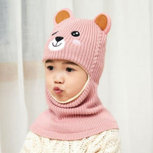 将图片加载到图库查看器,New Baby Girl Winter Hat Warm Bear Skellies Beanies Knitted Cap Kids Balaclava Mask Hats Gorgas Toddler Winter Hat, Baby Winter Hat, Fleece Lined Girls Boys Winter Hat Kids Winter Hat Scarf Earflap Hood Skull Caps