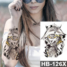 将图片加载到图库查看器,New Big Butterfly Waterproof Temporary Sticker Tattoo Elegant Black Colorful Tattoos Rose For Women Men