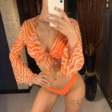 将图片加载到图库查看器,New Bikini Bikini Swimsuit For Women 3 Pieces Set Knot Front Off Shoulder Cover Up with Halter Bikini Sets Bathing Suit Women Swimwear Female Swimsuit Three-pieces Bikini set Halter Bather Bathing Suit Swim Beach Lady