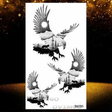 Load image into Gallery viewer, New Black Wolf Forest Sticker Tattoos Temporary Tree Fierce Animal Body Tattoo Luxury Design Custom Tatoos For Mens