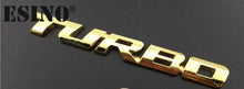 Load image into Gallery viewer, New Car Styling Car Turbo Boost Loading Boosting 3D Metal Chrome Zinc Alloy 3D Emblem Badge Sticker Decal 3D Metal Turbo Car Truck Door Body Side Fender Rear Trunk Adhesive Emblem Badge Decals Auto Accessory