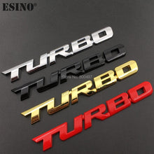 Load image into Gallery viewer, New Car Styling Car Turbo Boost Loading Boosting 3D Metal Chrome Zinc Alloy 3D Emblem Badge Sticker Decal 3D Metal Turbo Car Truck Door Body Side Fender Rear Trunk Adhesive Emblem Badge Decals Auto Accessory