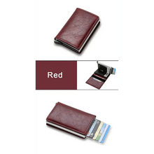 将图片加载到图库查看器,New Carbon Fiber Card Holder Wallets Luxury Men Black Magic Leather Cool Slim Mini Wallet Small Money Bag Male Purses Magnet Closure Wallet