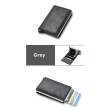 将图片加载到图库查看器,New Carbon Fiber Card Holder Wallets Luxury Men Black Magic Leather Cool Slim Mini Wallet Small Money Bag Male Purses Magnet Closure Wallet