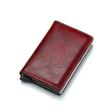 将图片加载到图库查看器,New Carbon Fiber Card Holder Wallets Luxury Men Black Magic Leather Cool Slim Mini Wallet Small Money Bag Male Purses Magnet Closure Wallet