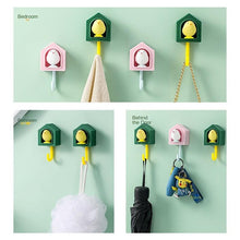 将图片加载到图库查看器,New Cartoon Bird Hook Self Adhesive Dormitory Bedroom Door Hangers Hooks Key Umbrella Towel Cap Coat Rack Wall Decoration Rack Creative Adhesive Coat Hook Cute Bird Hooks Decorative Wall Hooks Key Holder