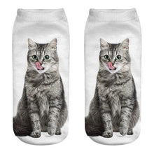 将图片加载到图库查看器,New Cartoon Cat Socks 3D Print Art Funny Socks Women Cute Low Cut Ankle Socks Made o Pure Cotton Short Socks Trending Fashion Short Ankle Socks For Men And Women