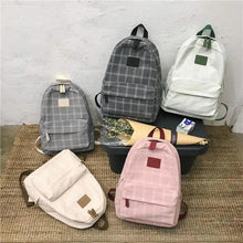 Load image into Gallery viewer, New Casual School Bag For Women And Girls Stylish Backpack Striped Book Packbags for Teenage