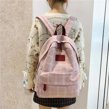 Load image into Gallery viewer, New Casual School Bag For Women And Girls Stylish Backpack Striped Book Packbags for Teenage