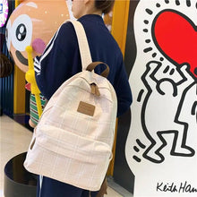 Load image into Gallery viewer, New Casual School Bag For Women And Girls Stylish Backpack Striped Book Packbags for Teenage