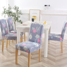 Load image into Gallery viewer, New Chair Covers Spandex Stretch Chair Covers Dining Slipcover Decorative Chair Cover floral For Kitchen Wedding Banquet Hotel Stretch Armless Chair Slipcover for Dining Room Seat Cushion, Spandex Kitchen Parson Chair Protector Cover, Removable & Washable
