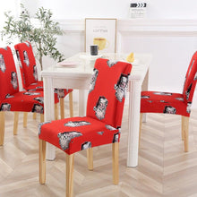 Load image into Gallery viewer, New Chair Covers Spandex Stretch Chair Covers Dining Slipcover Decorative Chair Cover floral For Kitchen Wedding Banquet Hotel Stretch Armless Chair Slipcover for Dining Room Seat Cushion, Spandex Kitchen Parson Chair Protector Cover, Removable & Washable