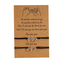 Load image into Gallery viewer, New Charm Bracelet For Friendship Couples 2pcs/set Volcanic Stone Bracelet Bead Bangles Natural Stone Bracelets Set Friendship Hand Woven Braided Stretch String Adjustable For Couples