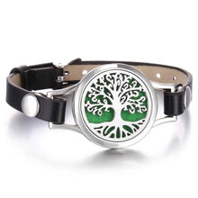 将图片加载到图库查看器,New Charming Bracelet Aromatherapy Essential Oil Diffuser Locket Bracelets Adjustable Genuine Leather Wrap Essential Oil Diffuser Bracelet Valentine's Day Present Aromatherapy For Women