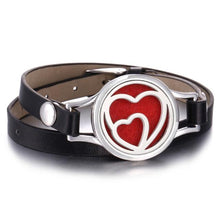 将图片加载到图库查看器,New Charming Bracelet Aromatherapy Essential Oil Diffuser Locket Bracelets Adjustable Genuine Leather Wrap Essential Oil Diffuser Bracelet Valentine's Day Present Aromatherapy For Women