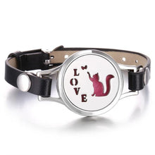 将图片加载到图库查看器,New Charming Bracelet Aromatherapy Essential Oil Diffuser Locket Bracelets Adjustable Genuine Leather Wrap Essential Oil Diffuser Bracelet Valentine's Day Present Aromatherapy For Women