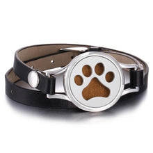将图片加载到图库查看器,New Charming Bracelet Aromatherapy Essential Oil Diffuser Locket Bracelets Adjustable Genuine Leather Wrap Essential Oil Diffuser Bracelet Valentine's Day Present Aromatherapy For Women