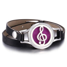 将图片加载到图库查看器,New Charming Bracelet Aromatherapy Essential Oil Diffuser Locket Bracelets Adjustable Genuine Leather Wrap Essential Oil Diffuser Bracelet Valentine's Day Present Aromatherapy For Women