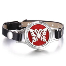 将图片加载到图库查看器,New Charming Bracelet Aromatherapy Essential Oil Diffuser Locket Bracelets Adjustable Genuine Leather Wrap Essential Oil Diffuser Bracelet Valentine's Day Present Aromatherapy For Women