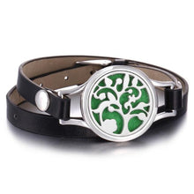 将图片加载到图库查看器,New Charming Bracelet Aromatherapy Essential Oil Diffuser Locket Bracelets Adjustable Genuine Leather Wrap Essential Oil Diffuser Bracelet Valentine's Day Present Aromatherapy For Women
