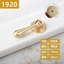 Load image into Gallery viewer, New Chinese Golden Cupboard Door Drawer Concealed Buckle Handle Wardrobe Zinc Alloy Hardware Handle Kitchen Cupboard Hardware Modern Style Furniture Door Pulls