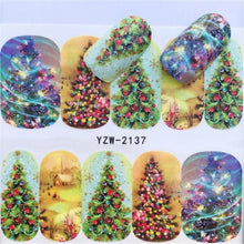 将图片加载到图库查看器,New Christmas Water Decal Nail Art Nail sticker New Year Slider Tattoo Full Cover Santa Claus Snowman Designs Xmas Decals 3D Wave Design Decoration for Women Girls Tape Nail Art Stickers Decal Decoration Nail Art Accessories Decoration Decal