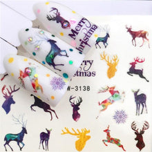 将图片加载到图库查看器,New Christmas Water Decal Nail Art Nail sticker New Year Slider Tattoo Full Cover Santa Claus Snowman Designs Xmas Decals 3D Wave Design Decoration for Women Girls Tape Nail Art Stickers Decal Decoration Nail Art Accessories Decoration Decal