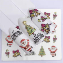 将图片加载到图库查看器,New Christmas Water Decal Nail Art Nail sticker New Year Slider Tattoo Full Cover Santa Claus Snowman Designs Xmas Decals 3D Wave Design Decoration for Women Girls Tape Nail Art Stickers Decal Decoration Nail Art Accessories Decoration Decal
