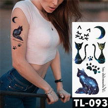 Load image into Gallery viewer, New Colorful And Black Womens Tattoo Temporary Flower Waterproof Elegant Modern Tattoo Realistic Design