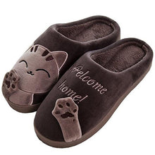 将图片加载到图库查看器,New Couples Cat Women Shoes Non-Slip Soft Warm Man House Slippers Indoor Bedroom Winter Home Slippers Memory Foam Fuzzy Slippers Cute Furry Fleece Slippers With Warm Plush Slip On House Shoes