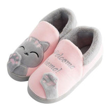 将图片加载到图库查看器,New Couples Cat Women Shoes Non-Slip Soft Warm Man House Slippers Indoor Bedroom Winter Home Slippers Memory Foam Fuzzy Slippers Cute Furry Fleece Slippers With Warm Plush Slip On House Shoes