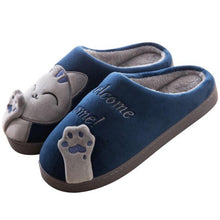 将图片加载到图库查看器,New Couples Cat Women Shoes Non-Slip Soft Warm Man House Slippers Indoor Bedroom Winter Home Slippers Memory Foam Fuzzy Slippers Cute Furry Fleece Slippers With Warm Plush Slip On House Shoes