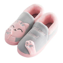 将图片加载到图库查看器,New Couples Cat Women Shoes Non-Slip Soft Warm Man House Slippers Indoor Bedroom Winter Home Slippers Memory Foam Fuzzy Slippers Cute Furry Fleece Slippers With Warm Plush Slip On House Shoes