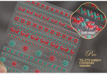 将图片加载到图库查看器,New Craft Nail Stickers Japanese 5d Nails Sticker Three-dimensional Snowflake Nail art Stickers Decals Decoration Decals Snowflakes Elk Bear Christmas Xmas Stickers Snowflakes Nail Water Decals Christmas White Snow Transfer Sticker Decoration Slider